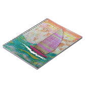 roze gestreept zeil notitieboek (Linkerzijde)