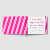 Roze gestreepte B- & B-bezoekersboek Gastenboek (Volledig)