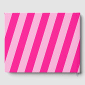 Roze gestreepte B- & B-bezoekersboek Gastenboek (Achterkant)