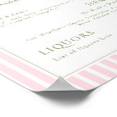 Roze gestreepte BAR Poster (Hoek)