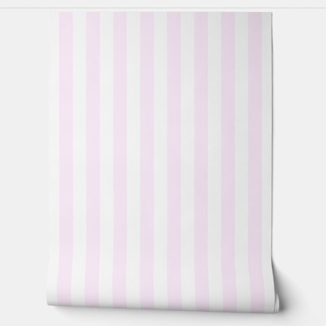 Roze gestreepte behang (Afrollen)