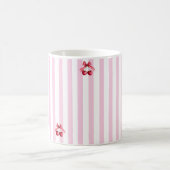 Roze gestreepte Beste Moeder Ooit Mok Cute Kersen (Center)