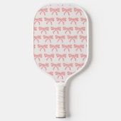roze gestreepte boog naam pickleball paddle (Voorkant)