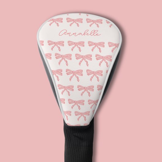  roze gestreepte boognaam golfheadcover