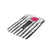 Roze gestreepte Cactus-patroon Badmat (Gekanteld)