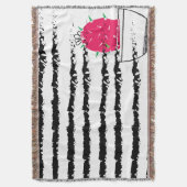 Roze gestreepte Cactus-patroon Deken (Voorkant Verticaal)