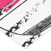 Roze gestreepte Cactus-patroon Korte Tafelloper (Hoek)