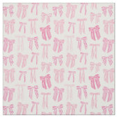 Roze Gestreepte Coquette bogen op crème Stof (Swatch)