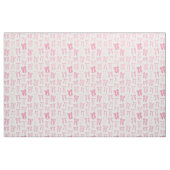 Roze Gestreepte Coquette bogen op crème Stof (Fat Quarter)