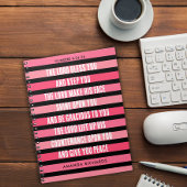 Roze gestreepte gebedsjournaal notitieboek