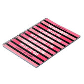 Roze gestreepte gebedsjournaal notitieboek (Linkerzijde)