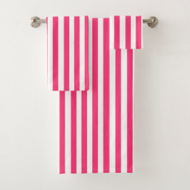 Roze gestreepte handdoeken