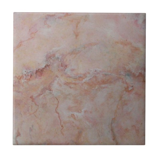 Roze gestreepte marmersteenafwerking tegeltje (Voorkant)