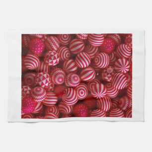 Roze gestreepte ornamenten deken theedoek