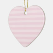 Roze gestreepte patroonversiering keramisch ornament (Links)