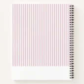Roze Gestreepte Persoonlijke Notitieboek (Achterkant)