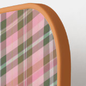 Roze gestreepte pickleball-paddles - gepersonalise pickleball paddle (Links Detail)