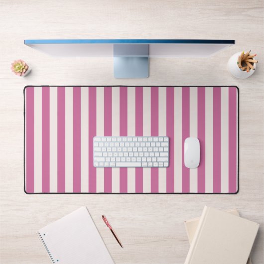roze gestreepte pop | roze strepen bureaumat (Kantoor 1)