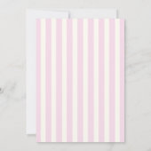 Roze Gestreepte Preppy Bruidsfeestje Kaart (Achterkant)