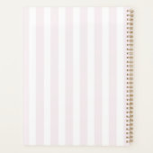 Roze gestreepte strik bruiloftsplanner planner (Achterkant)