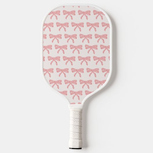  roze gestreepte strik pickleball paddle (Achterkant)