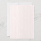 Roze gestreepte teddybeerballonnen babyshower kaart (Achterkant)