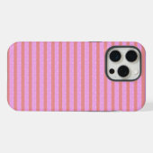 Roze gestreepte telefoonhoesje iPhone hoesje (Achterkant horizontaal)