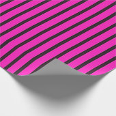 Roze gestreepte textuur cadeaupapier (Hoek)