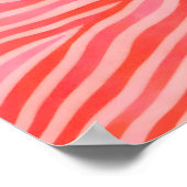 Roze gestreepte vrouwposter, moderne vrouwelijke poster (Hoek)