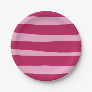Roze gestreepte wegwerp partij papier Bord