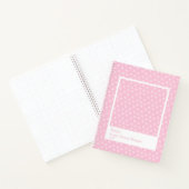 Roze Gestrooide Sterren Grote Transparante Frame Notitieboek (Binnen)