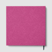 Roze gestructureerd oppervlak met wervelend patroo gastenboek (Achterkant)