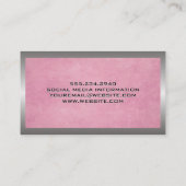 Roze gestructureerd | Visitekaartje Thuishammer-Lo (Achterkant)