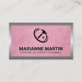 Roze gestructureerd | Visitekaartje Thuishammer-Lo (Voorkant)