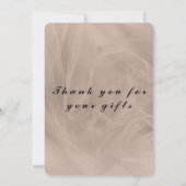 Roze gestructureerde stofdruk - elke kleur bedankkaart (Achterkant)