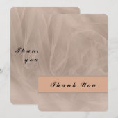 Roze gestructureerde stofdruk - elke kleur bedankkaart (Voorkant / Achterkant)