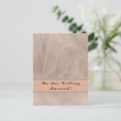 Roze gestructureerde stofprint uitnodiging briefkaart (Staand voorkant)