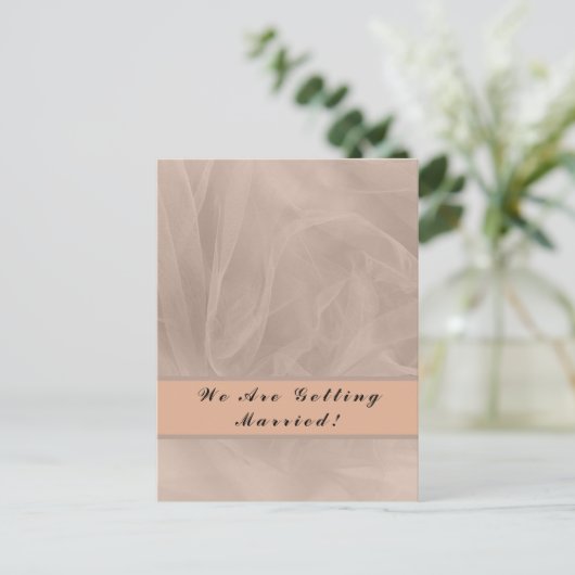 Roze gestructureerde stofprint uitnodiging briefkaart (Staand voorkant)