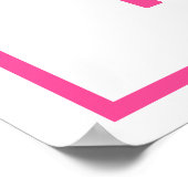 Roze getal 15 Poster (Hoek)