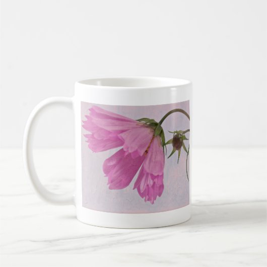 Roze getextureerde Cosmo-ventilator Koffiemok (Links)