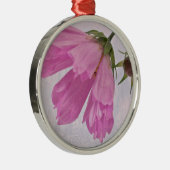 Roze getextureerde Cosmo-ventilator Metalen Ornament (Rechts)