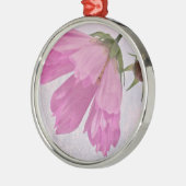 Roze getextureerde Cosmo-ventilator Metalen Ornament (Links)