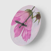Roze getextureerde Cosmo-ventilator Ronde Klok (Hoek)