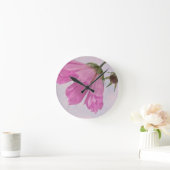 Roze getextureerde Cosmo-ventilator Ronde Klok (Huis)