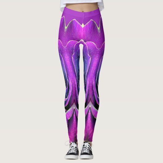 Roze getextureerde "Ratti_Creative_Arts" Leggings (Voorkant)