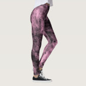 Roze getextureerde Spandex-Leggings Leggings (Rechts)