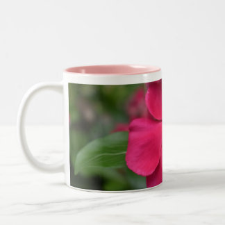 Roze getinte bloem koffiemok tweekleurige koffiemok