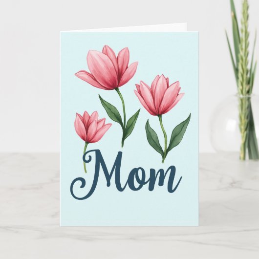 Roze Getinte Moeders Liefde Kaart (Voorkant)