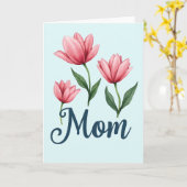 Roze Getinte Moeders Liefde Kaart (Gele Bloem)
