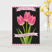 Roze Getinte Moeders Liefde Kaart (Gele Bloem)